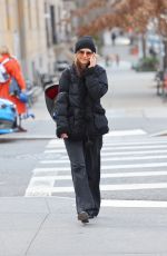 KATIE HOLMES Out Chats on Phone in Brooklyn 12/19/2024