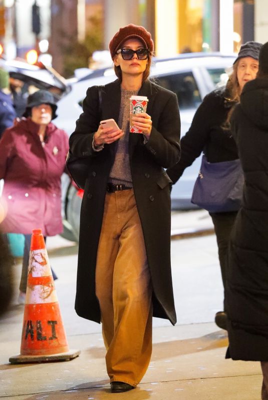 KATIE HOLMES Out for Coffee in New York 12/20/2024