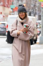 KATIE HOLMES Out for Coffee on a Chilly Day in New York 12/21/2024