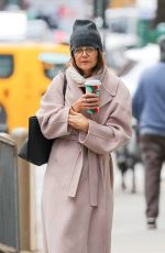 KATIE HOLMES Out for Coffee on a Chilly Day in New York 12/21/2024