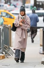 KATIE HOLMES Out for Coffee on a Chilly Day in New York 12/21/2024