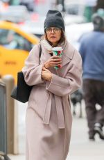 KATIE HOLMES Out for Coffee on a Chilly Day in New York 12/21/2024