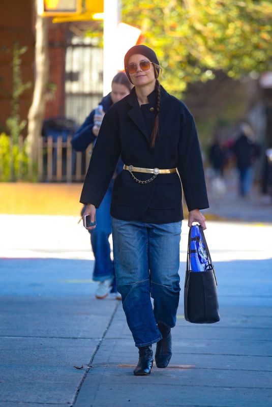 KATIE HOLMES Out on Her 46th Birthday in New York City 12/17/2024