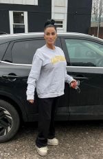 KATIE PRICE Squeezing in a Quick Sunbed Session in Northwich 12/21/2024