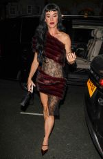 KATY PERRY Arrives at a Private Members Club in Mayfair in London 12/11/2024