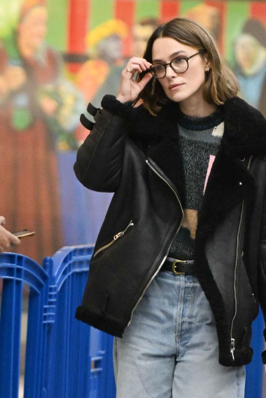 KEIRA KNIGHTLEY Arrives at JFK Airport in New York 12/08/2024
