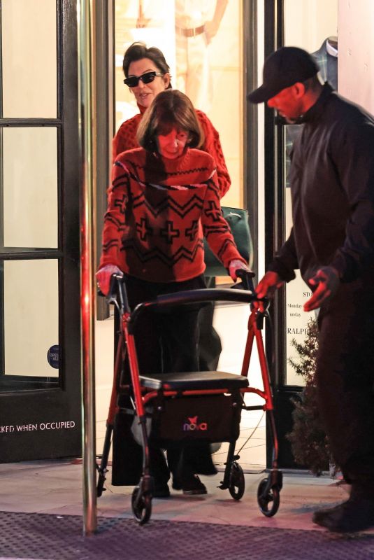KRIS JENNER Out Shopping for Holiday Gifts in Beverly Hills 12/21/2024