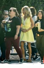 KRISTEN WIIG on the Set of Palm Royale in Los Angeles 12/10/2024