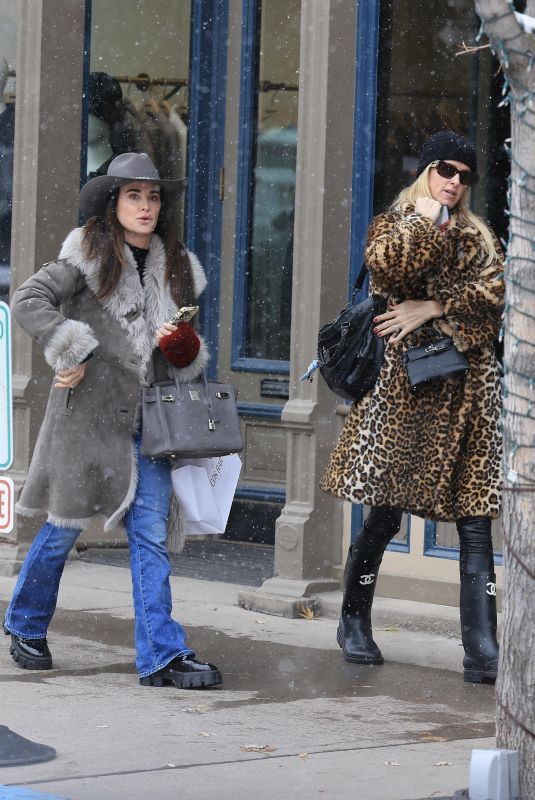KYLE RICHARDS and NICKY HILTON Out Shopping in Aspen 12/30/2024