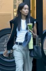 LAURA HARIER Visits Hair Salon After Addressing Shameik Moore