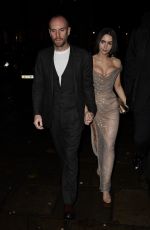 LILY COLLINS Leaves The Devil Wears Prada: The Musical World Premiere Party in London 12/01/2024