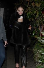 LILY JAMES Leaves Chiltern Firehouse in London 12/20/2024