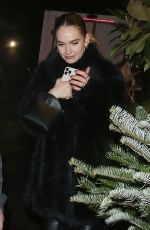 LILY JAMES Leaves Chiltern Firehouse in London 12/20/2024