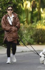 LUCY HALE Out with Her Dog in Los Angeles on Christmas Eve 12/24/2024