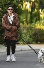LUCY HALE Out with Her Dog in Los Angeles on Christmas Eve 12/24/2024