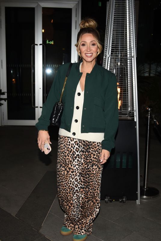 LUCY JO-HUDSON Arrives for Hollyoaks Reunion at Habbibi Restaraunt in Manchester 12/11/2024