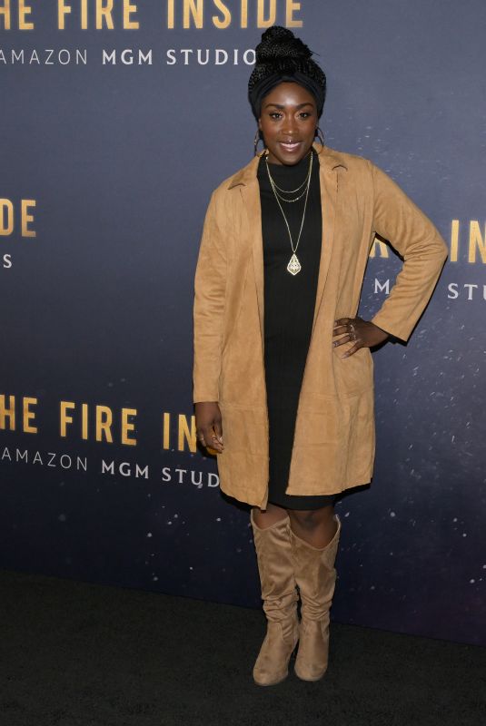 MALYNDA HLE at The Fire Inside Premiere in Los Angeles 12/04/2024