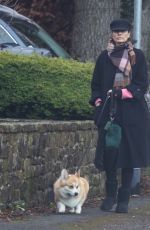 MELNIE SYKES Out with Her Dog in Leeds 12/05/2024