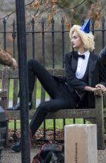 MIA REGAN Shooting a Photos for SS Daley in Primrose Hill 12/17/2024