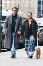 MILLIE BOBBY BROWN and Jake Bongiovi Out with Their Dog in New York 12/20/2024