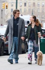 MILLIE BOBBY BROWN and Jake Bongiovi Out with Their Dog in New York 12/20/2024