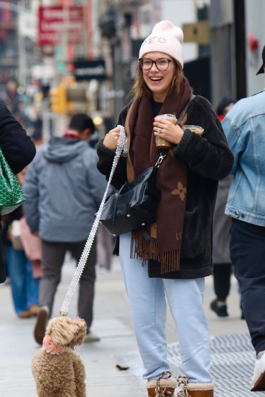 MILLIE BOBBY BROWN Out with Her Dog Winnie in New York 12/16/2024
