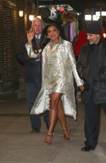 MINDY KALING Arrives at Late Show with Stephen Colbert in New York 12/03/2024