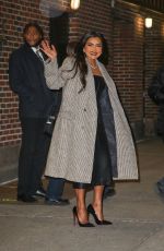 MINDY KALING Leaves Late Show with Stephen Colbert in New York 12/03/2024