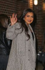 MINDY KALING Leaves Late Show with Stephen Colbert in New York 12/03/2024