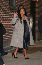 MINDY KALING Leaves Late Show with Stephen Colbert in New York 12/03/2024