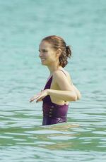 NATALIE PORTMAN in a Swimsuit at a Beach in St. Barts 12/23/2024