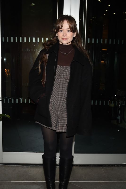NIAMH BLACKSHAW Arrives for Hollyoaks Reunion at Habbibi Restaraunt in Manchester 12/11/2024