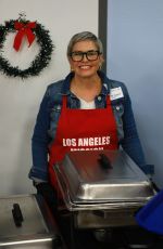 NICOLE EGGERT Serves Holiday Meals for Homeless at LA Mission in Los Angeles 12/20/2024