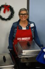 NICOLE EGGERT Serves Holiday Meals for Homeless at LA Mission in Los Angeles 12/20/2024