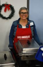 NICOLE EGGERT Serves Holiday Meals for Homeless at LA Mission in Los Angeles 12/20/2024