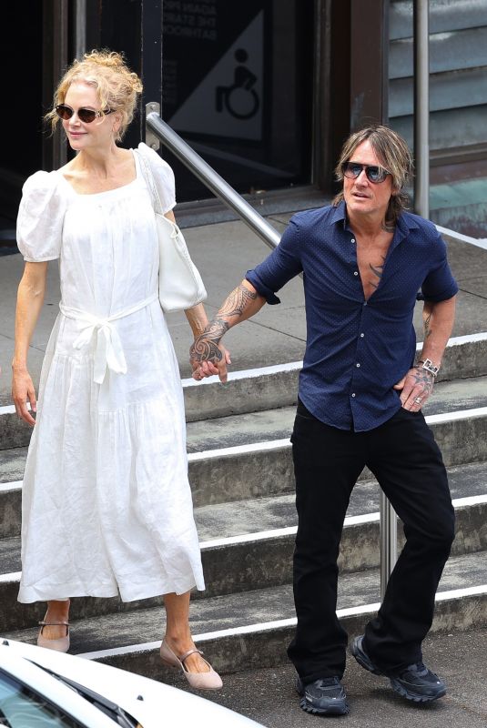 NICOLE KIDMAN and Keith Urban at a Church Service in Sydney 12/22/2024