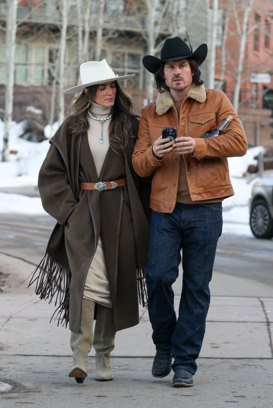 NIKKI REED and Ian Somerhalder Out and About in Aspen 12/19/2024