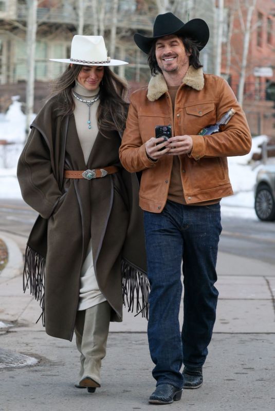 NIKKI REED and Ian Somerhalder Out in Aspen 12/19/2024