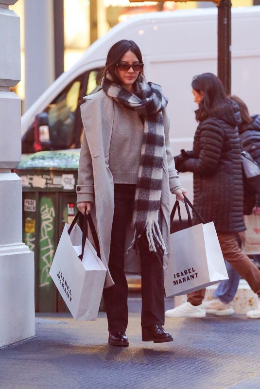 OLIVIA MUNN Out for Christmas Shopping at Isabel Marant in New York 12/20/2024