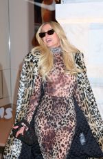 PARIS HILTON Arrives at Kim Kardashian