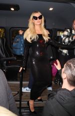 PARIS HILTON Leaves NBC Studios After Taping Seth Meyers in New York 12/09/2024