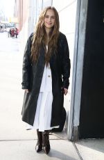 PAULINE CHALAMET Arrives at Drew Barrymore Show in New York 12/04/2024