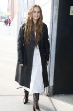 PAULINE CHALAMET Arrives at Drew Barrymore Show in New York 12/04/2024