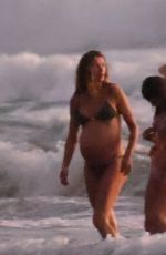 Pregnant GISELE BUNDCHEN in Bikini with Joaquim Valente at Their Family Holiday Break 12/24/2024