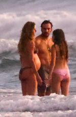Pregnant GISELE BUNDCHEN in Bikini with Joaquim Valente at Their Family Holiday Break 12/24/2024