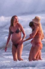 Pregnant GISELE BUNDCHEN in Bikini with Joaquim Valente at Their Family Holiday Break 12/24/2024