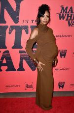 Pregnant SKAI JCAKSON at The Man In The White Van Premiere at Culver Theater in Culver City 12/10/2024