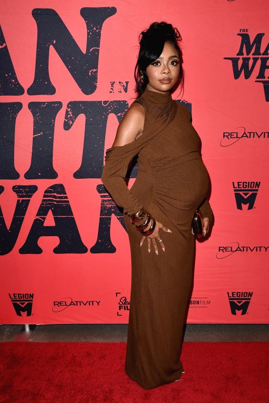 Pregnant SKAI JCAKSON at The Man In The White Van Premiere at Culver Theater in Culver City 12/10/2024