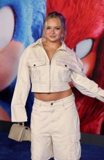 PRESSLEY HOSHBACH at Sonic The Hedgehog 3 Premiere in Hollywood 12/16/2024