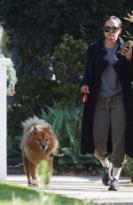 RACHEL LINDSAY Out for a Morning Walk with Her Dogs in Los Angeles 12/16/2024